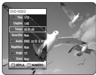 SAMSUNG DVD-VR325P - Sélectionnez Temps en déplacant la barre de seLECTION à l'aide des touches ▲▼. - 1