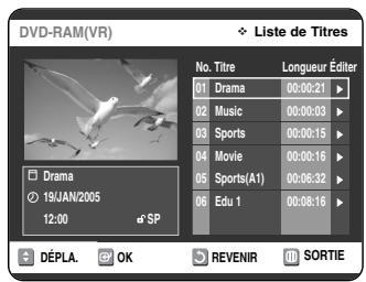 SAMSUNG DVD-VR325P - Suppression d'une partie d'un titre - 3