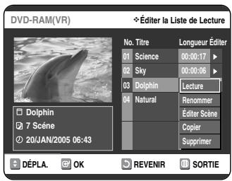 SAMSUNG DVD-VR325P - Suppression d'un titre de la Liste de Lecture - 2