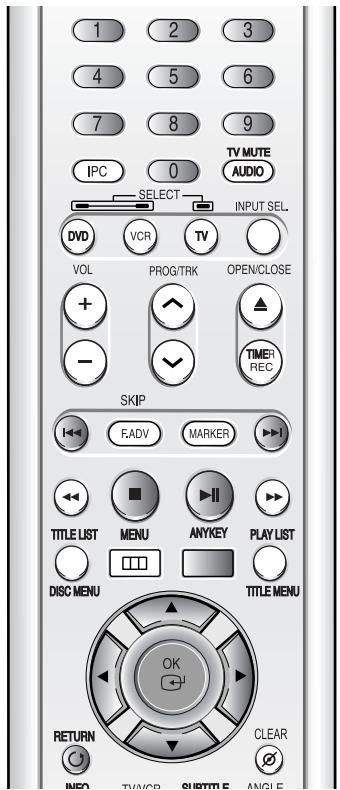 SAMSUNG DVD-VR325P - Boutons de la télécommande servant à la lecture MP3 - 1