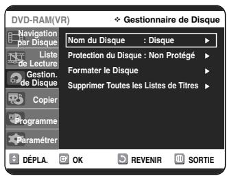 SAMSUNG DVD-VR325P - Modification du Nom du Disque - 8