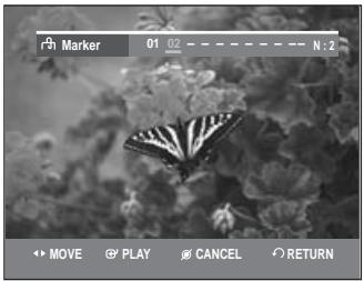 SAMSUNG DVD-VR330 - Press the ◀▶ buttons to select a marked scene. - 1