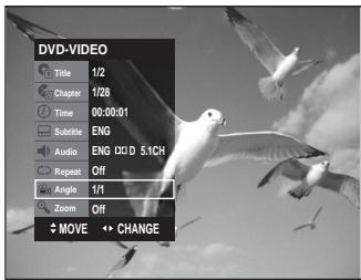 DVD-VIDEO Title 1/2 Chapter 1/28 Time 00:00:01 Subtable ENG Audio ENG 3.0/D 5.1CH Repeat Off Angle 1/1 Zoom Off + MOVE ↔ CHANGE