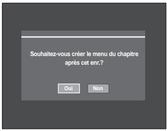 Souhaitez-vous créer le menu du chapitre après cet enr.
