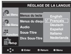 SAMSUNG DVD-1080PR - Utilisation de la langue du MenuLecteur - 1