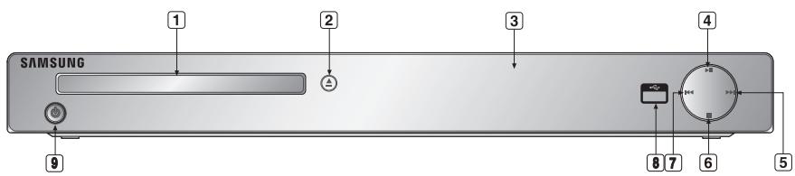 SAMSUNG DVD-1080PR - Bedienelemente an der Vorderseite - 1