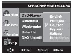 SAMSUNG DVD-1080PR - Sprache für das Player-Menu wahren - 1