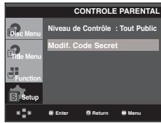 SAMSUNG DVD-1080PR - Changement du mot de passer - 3