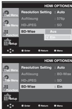 SAMSUNG DVD-1080PR - Einrichten des BD Wise - 1