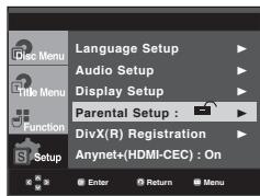 SAMSUNG DVD-1080PR - Setting Up the Rating Level - 2