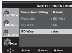 SAMSUNG DVD-1080PR - BD Wise instellen - 2