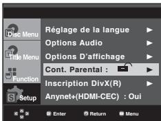 SAMSUNG DVD-1080PR - Configuration du niveau d'évaluation - 2