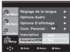 SAMSUNG DVD-1080PR - Configuration de la fonction Anynet+(HDMI-CEC) - 3