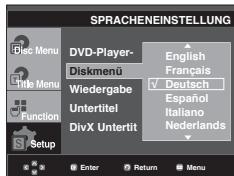 SAMSUNG DVD-1080PR - Sprache für das Disc Menu (Disc-Menu) wahren - 1