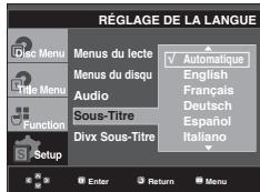 SAMSUNG DVD-1080PR - Utilisation de la langue des sous-titres - 1
