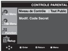 SAMSUNG DVD-1080PR - Configuration du niveau d'évaluation - 3