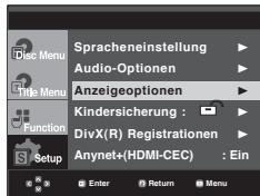 SAMSUNG DVD-1080PR - Anzeigeoptionen einstellen - 1