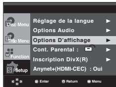 SAMSUNG DVD-1080PR - Configuration des options d'affichage - 1