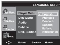 SAMSUNG DVD-1080PR - Using the Player Menu Language - 1