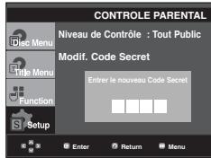 SAMSUNG DVD-1080PR - Changement du mot de passer - 5
