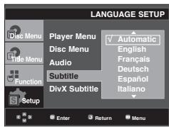 SAMSUNG DVD-1080PR - Using the Subtitle Language - 1