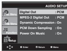 SAMSUNG DVD-1080PR - Setting Up the Audio Options - 2