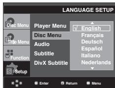 SAMSUNG DVD-1080PR - Using the Disc Menu Language - 1