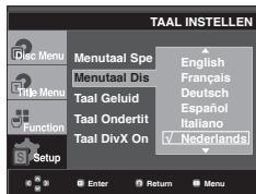 SAMSUNG DVD-1080PR - De taal van het Disc Menu (diskmenu) instellen - 1