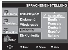 SAMSUNG DVD-1080PR - Untertitel-Sprache wahlen - 1