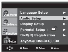 SAMSUNG DVD-1080PR - Setting Up the Audio Options - 1
