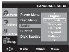 SAMSUNG DVD-1080PR - Using the Audio Language - 1