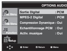 SAMSUNG DVD-1080PR - Configuration des options audio - 2