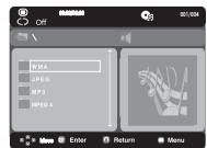 SAMSUNG DVD-C360 - Clips Menu for MP3/WMA/JPEG/MPEG4/CD Audio - 1