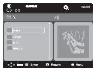 SAMSUNG DVD-C450 - Menu Clips para MP3/WMA/ JPEG/MPEG4/CD Audio - 1