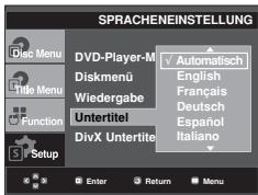 SAMSUNG DVD-F1080W - Untertitel-Sprache wählen - 1
