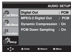 SAMSUNG DVD-F1080W - Setting Up the Audio Options - 2