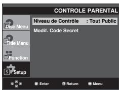 SAMSUNG DVD-F1080W - Configuration du niveau d'évaluation - 3