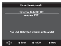 SAMSUNG DVD-F1080W - Taste SUBTITLE verwenden (DVD/MPEG4) - 2