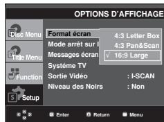 SAMSUNG DVD-F1080W - Configuration des options d'affichage - 3
