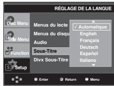 SAMSUNG DVD-F1080W - Utilisation de la langue des sous-titres - 1