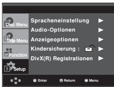 SAMSUNG DVD-F1080W - Setup-Menü verwenden - 1