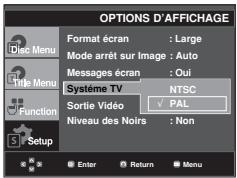 SAMSUNG DVD-F1080W - ④ Système TV (TV System) - 1