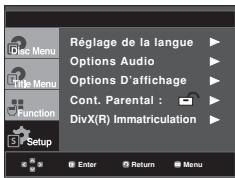 SAMSUNG DVD-F1080W - Utilisation du menu de con- figuration - 1