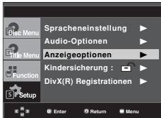 SAMSUNG DVD-F1080W - Anzeigeoptionen einstellen - 1