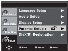 SAMSUNG DVD-F1080W - Setting Up the Rating Level - 2