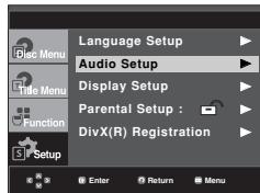 SAMSUNG DVD-F1080W - Setting Up the Audio Options - 1