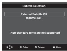 SAMSUNG DVD-F1080W - Using the SUBTITLE button (DVD/MPEG4) - 2