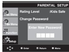 SAMSUNG DVD-F1080W - Changing the Password - 5