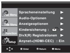 SAMSUNG DVD-F1080W - Setup-Menü verwenden - 2