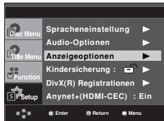 SAMSUNG DVD-F1080W - Anzeigeoptionen einstellen - 2